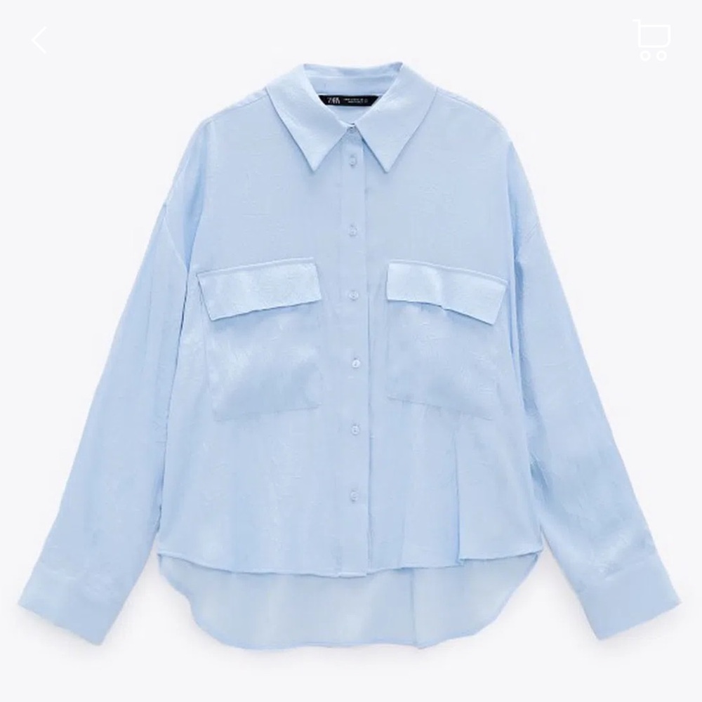 Zara Sky Blue Blouse